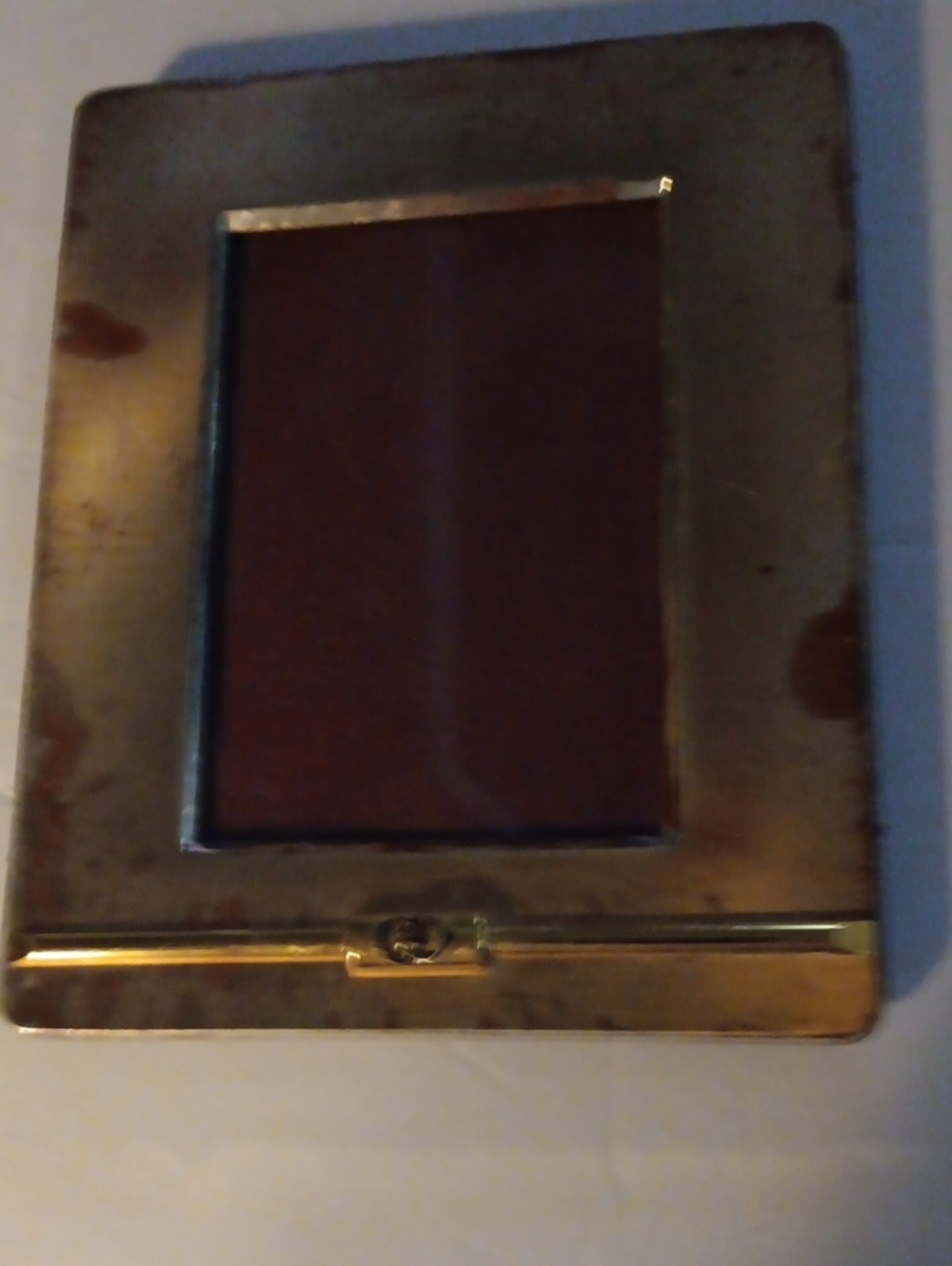 Gucci Gold and Brown Metal Picture Frame